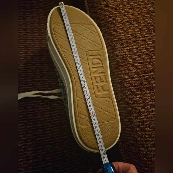 Fendi Domino Denim Logo Sneakers NIB - Picture 8 of 10